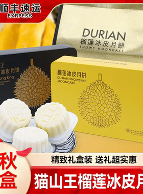 小山大猫猫山王冰皮月饼360g 顺丰冷链发货 中秋礼品送礼糕点甜品