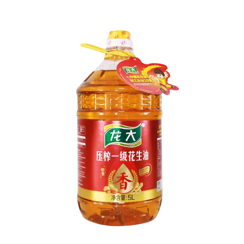 龙大 悦烹压榨一级花生油5L家用食用调和油非转基因健康当季新油