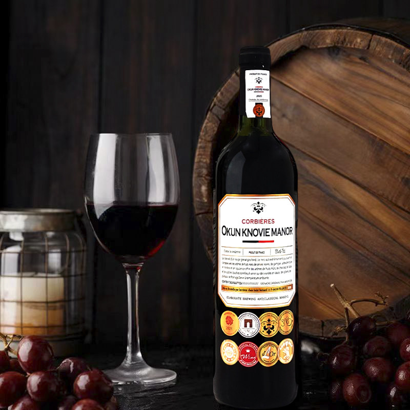 法国15度法尔蓝缔（欧昆）克诺维庄园干红葡萄酒750ml*6瓶 整箱装
