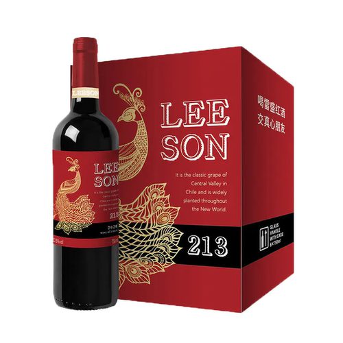 智利进口 雷盛（LEESON）213赤霞珠干红葡萄酒 750ml*6瓶/箱