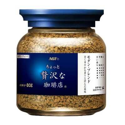 AJINOMOTO/味之素AGF小奢华咖啡店80g冻干速溶黑咖啡白标红标金标