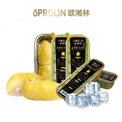 欧湐林 泰国金枕无核榴莲冻肉 小金条 100g*5条 【冰袋泡沫箱】