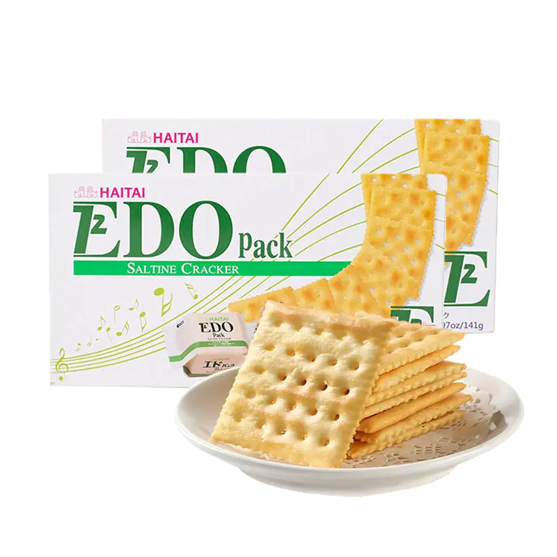EDO pack 韩国进口苏打饼干141g*2盒 零食下午茶酥性点心代餐饱腹