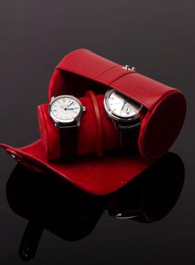 英国Ettinger腕表收纳盒男士出差便携 机械表牛皮收纳卷 铁马今歌