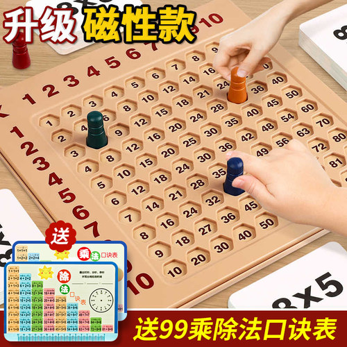 百数板儿童磁力99九九乘法