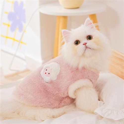 可爱仿貂绒猫咪衣服防掉毛布偶蓝猫宠物小猫猫幼猫矮脚无毛秋冬