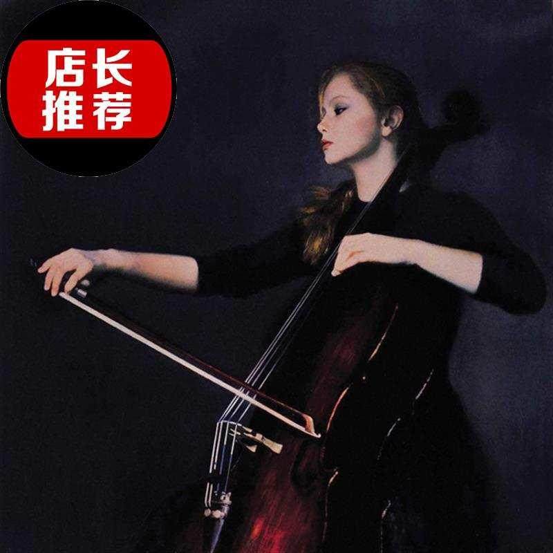 陈逸飞油画大提琴手拉提琴的女人家居酒吧咖啡馆饭c店装饰画