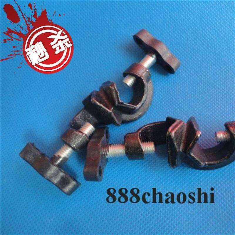 优质十字夹 蓝色旋钮 铁架台配件 双◆定制◆顶丝直角夹 固定夹