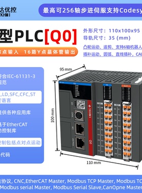 中达优控中型PLC CODESYS编程 EtherCAT总线 G代码 插补运动控制