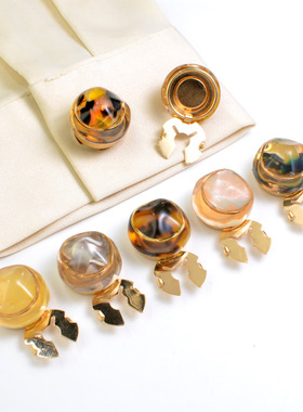 button cover 时尚彩色琥珀珍珠衬衣袖扣纽扣盖领扣钻饰扣纽扣套