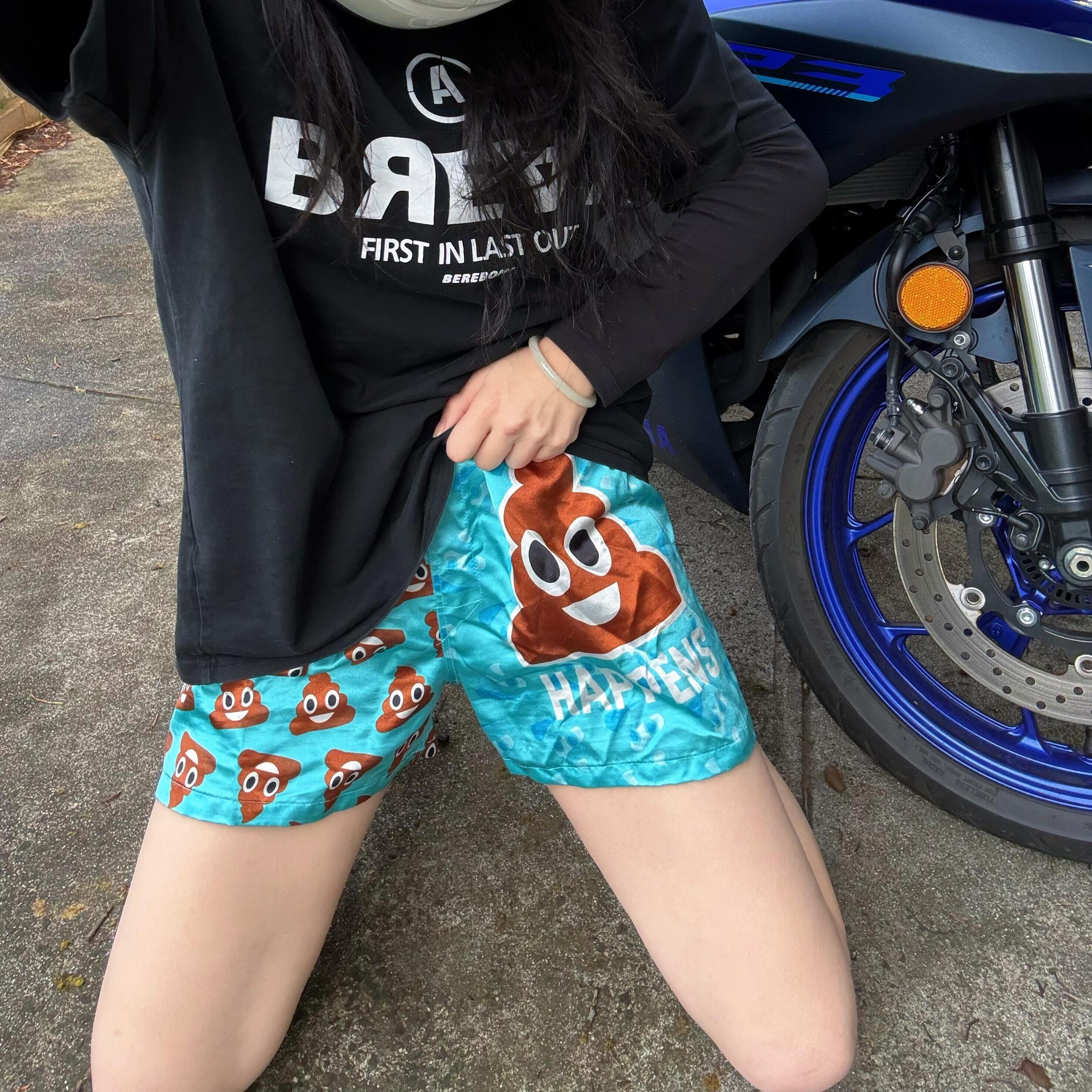 新西兰裤衩子夏季粑粑短裤大便印花沙雕情侣五分沙滩裤子居家短裤