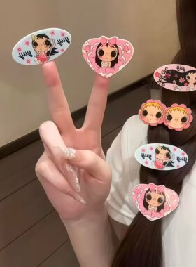 小玉发夹可爱大眼女孩少