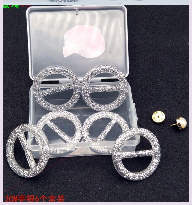 3厘米衣角扣丝巾扣服饰配件扣T恤扣日字圆形扣腰带扣背带扣开衫扣