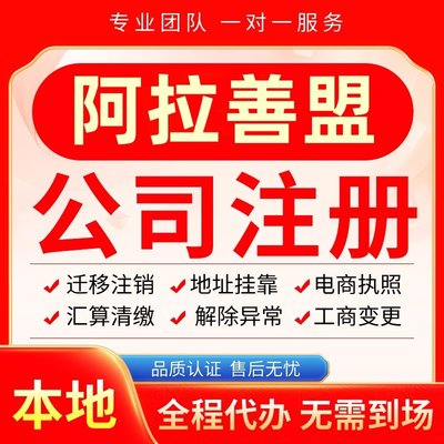 阿拉善公司注册办理异常减资个体工商营业执照代办注销变更电商