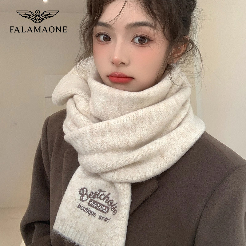 法莱阿玛尼仿羊绒披肩女围巾冬季