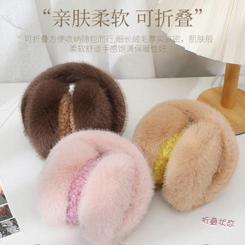 冬季女款毛绒护耳防冻耳套