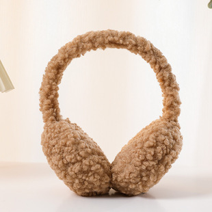 耳罩头戴式粉色防寒羊羔绒女士高颜值可折叠儿童保暖耳包女款