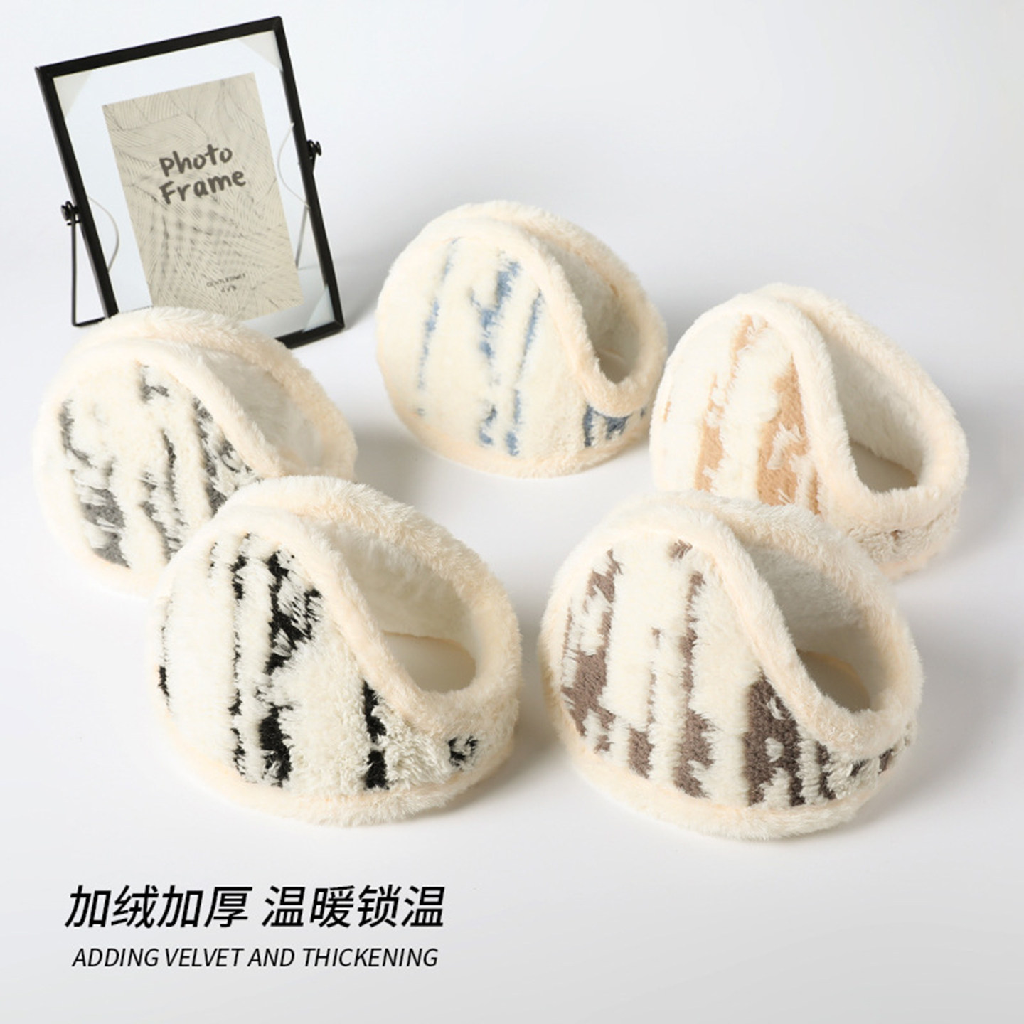 冬季加厚保暖后戴式毛绒耳套