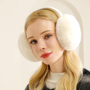 冷天可折叠毛绒耳罩冬季防风防冻保暖仿皮草耳套男女通用护耳女士