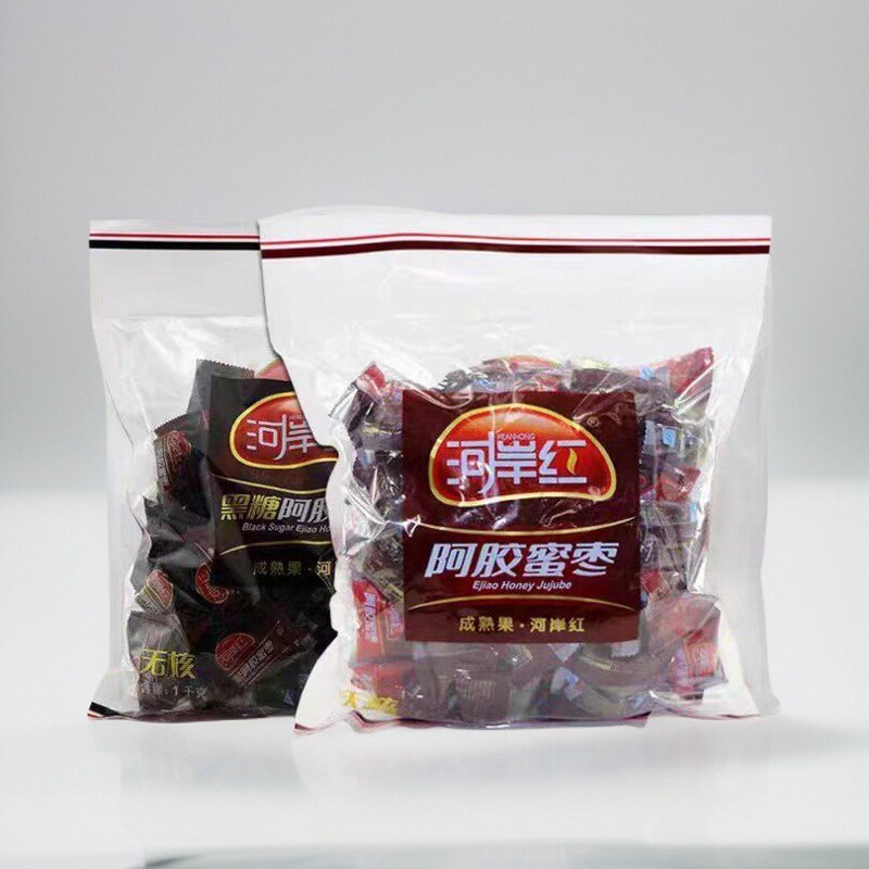 河岸红阿胶枣黑糖蜜枣金丝无核包粽子1000g独立小包装蜜枣零食