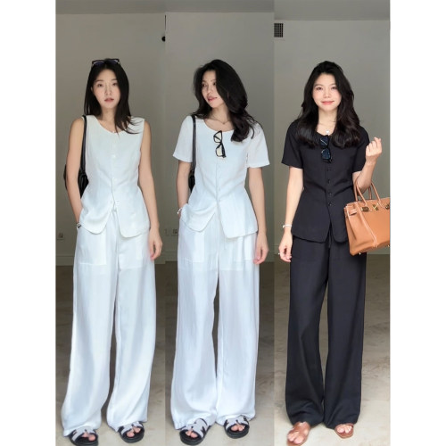 【年终清仓 售完不补】 极简老钱风收腰马甲背心夏季百搭休闲