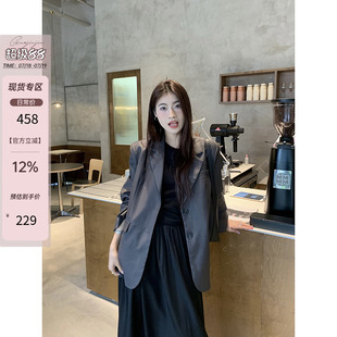 外套女春新款 寬松百搭顯瘦氣質小西服 西裝 經典 郭九九呢 韓版