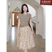 年终清仓 夏季 售完不补 天丝气质修身 显瘦圆领T恤短袖 新款 百