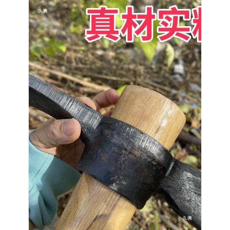 双刃镐头一体锻打农用开荒两用劈柴镐刨树镐砍柴镐劈柴镐头道轨钢图片