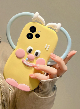 适用oppo真我13pro+手机壳12搞怪11黄色neo7小怪兽gt6立体gt5卡通q3爱心v11趣味v25可爱gtneo十realme香肠嘴p