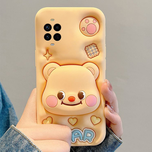 适用华为nova14ultra手机壳nove13pro卡通12活力版爱心11se饼干10z黄油9por小熊8带7i支架6可爱5立体4e硅胶女