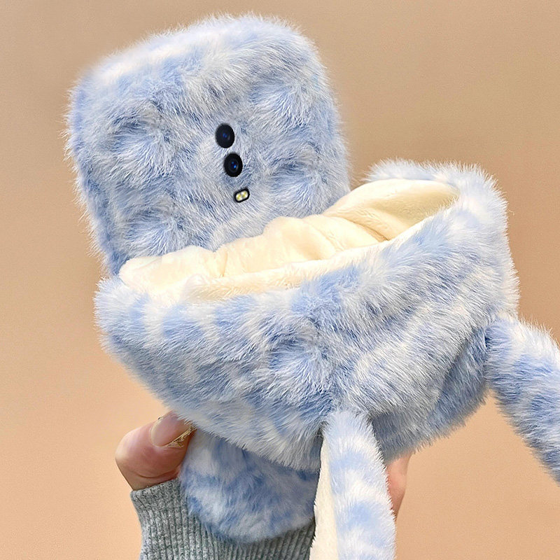 毛绒豹纹兔子耳朵适用oppor17手机壳r15x卡通r11splus立体r11s毛茸茸r9秋冬r9plus毛毛r7s冬天r17pro保暖oppo,3C数码配件,手机保护套/壳,淘宝优惠券,粉丝福利购,淘宝优惠卷