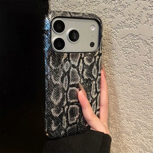 黑色烫金蛇皮纹适用三星a91手机壳a90复古a82a70简约a81a55奢华a52s高级感a05s仿皮a20e皮纹a10s/a16十galaxy