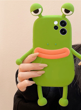 适用opporeno15手机壳reno15pro卡通por立体reon青蛙oppo香肠嘴搞怪丑萌0ppo趣味绿色新款超火全包防摔硅胶女