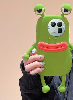 立体香肠嘴青蛙适用oppo真我gt8手机壳gt8pro可爱por卡通realme情侣绿色清新创意个性新款超火防摔硅胶保护套