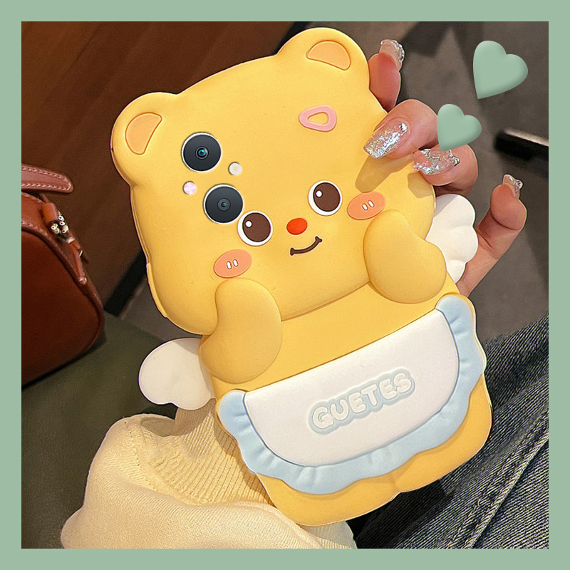手机壳硅胶卡通呆萌天使黄油小熊