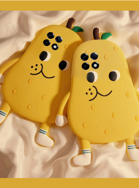 适用小米红米k80手机壳k80至尊版k70pro+卡通turbo3十k60e立体k50黄色k40雪梨k30i表情k20可爱12c趣味呆萌软p