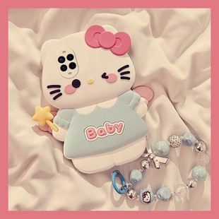 适用华为nova15手机壳nove15pro卡通立体15ultra魔法棒kt猫por带挂链huawei可爱趣味创意新款 全包防摔硅胶女p