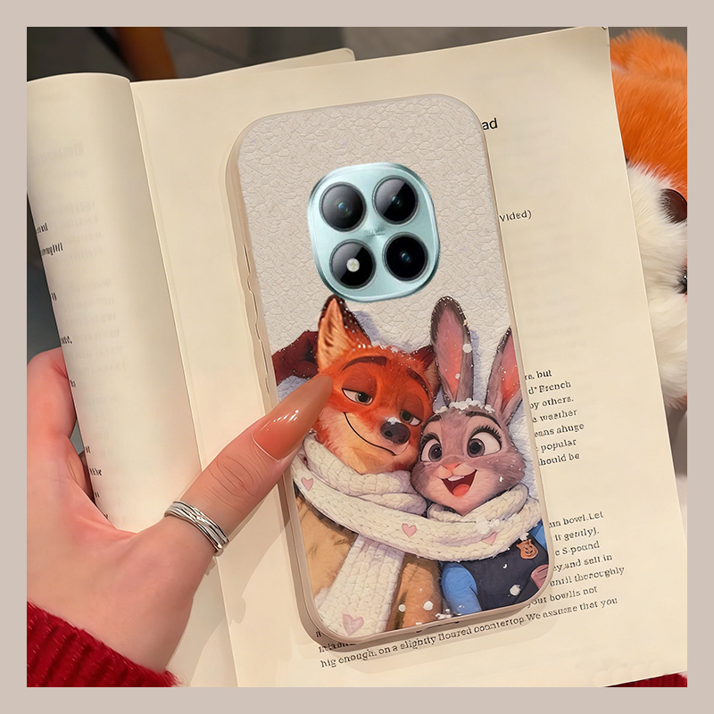 手机壳仿皮皮纹卡通情侣疯狂动物园朱迪尼克