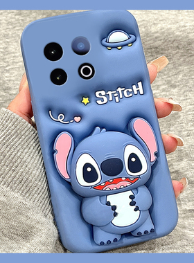 适用vivoiqooz10turbopro手机壳iqooz9x卡通z8立体z7i史迪仔z6支架z5带挂件z3挂绳z1可爱u3x呆萌iqoo蓝色vivo