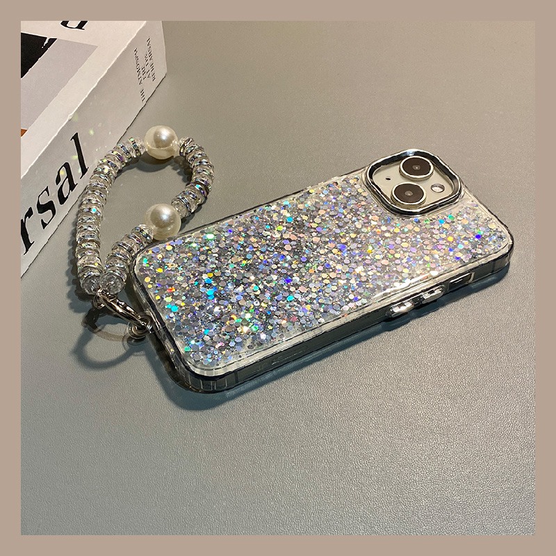 手机壳滴胶满屏闪粉满天星手链