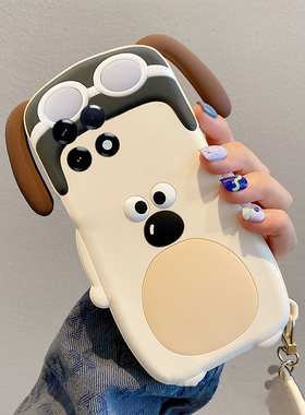 适用小米红米k80手机壳k80至尊版k70pro+卡通turbo3十k60e立体k50白色k40掌门狗k30i带挂件k20可爱12c趣味女p