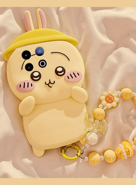 适用vivoiqooz10turbopro手机壳iqooz9x卡通z8立体z7i乌萨奇z6带z5手链z3挂链z1可爱u3x黄色iqoo硅胶vivo软壳