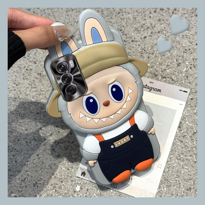 手机壳硅胶卡通丑萌背带裤拉布布兔子