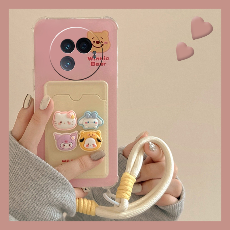 手机壳立体库洛米玉桂狗KT猫卡包腕带挂绳