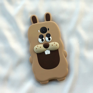 适用华为荣耀magic7手机壳magic6至臻版5pro卡通play9c立体4龅牙9t兔子8t丑萌7t趣味3搞怪6t棕色4t硅胶软壳女