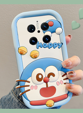 适用华为mate70air手机壳mete70卡通meta70pro立体70por+哆啦A梦十huawei带手链叮当猫可爱动漫防摔硅胶软壳p
