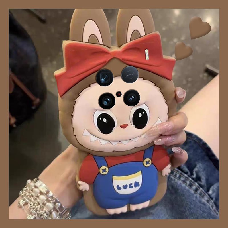 手机壳硅胶卡通丑萌蝴蝶结拉布布兔子