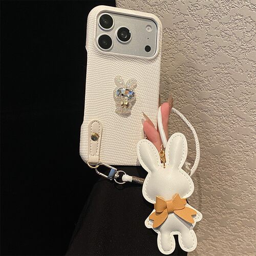 钻石兔子挂件适用oppoa6gt手机壳a6plus白色a5pro蜥蜴纹a3x带a2m挂绳a1i卡通a58x立体a93s仿皮a98a97皮纹0pp0