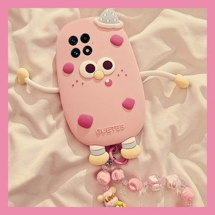 13t可斜挎12卡通ace3v立体ace2草莓11怪兽10带9挂绳8挂链7十oneplus粉色硅胶女p 适用oppo一加ace5pro手机壳1