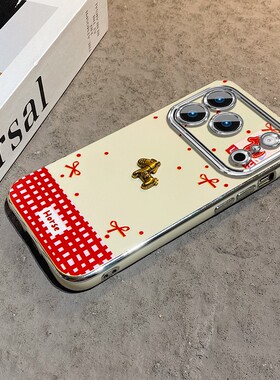 2026金属小马适用苹果17手机壳iPhone16promax新年15pro红色14plus卡通13/11立体12mini马年se3大视窗air女xs